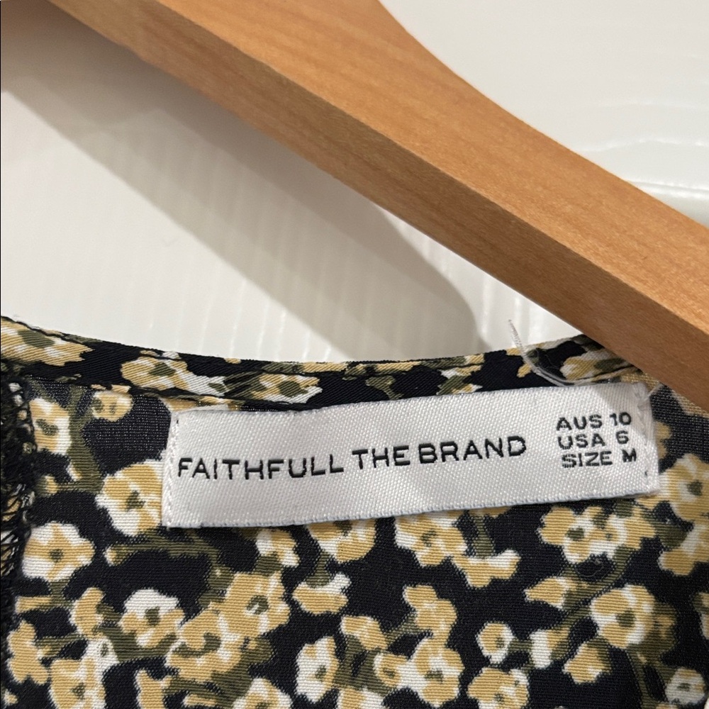 Faithfull the Brand Black Floral Midi Dress - Picture 4 of 7
